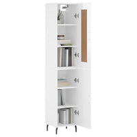 Thumbnail for Highboard Hochglanz-Weiß 34,5x34x180 cm Holzwerkstoff