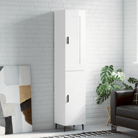 Thumbnail for Highboard Hochglanz-Weiß 34,5x34x180 cm Holzwerkstoff