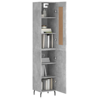 Thumbnail for Highboard Betongrau 34,5x34x180 cm Holzwerkstoff