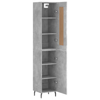 Thumbnail for Highboard Betongrau 34,5x34x180 cm Holzwerkstoff