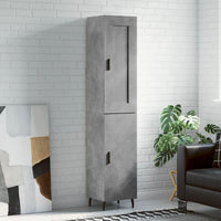 Thumbnail for Highboard Betongrau 34,5x34x180 cm Holzwerkstoff