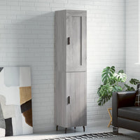 Thumbnail for Highboard Grau Sonoma 34,5x34x180 cm Holzwerkstoff