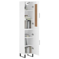 Thumbnail for Highboard Hochglanz-Weiß 34,5x34x180 cm Holzwerkstoff