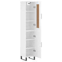 Thumbnail for Highboard Hochglanz-Weiß 34,5x34x180 cm Holzwerkstoff