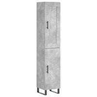 Thumbnail for Highboard Betongrau 34,5x34x180 cm Holzwerkstoff