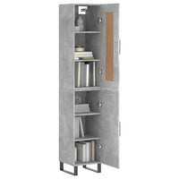 Thumbnail for Highboard Betongrau 34,5x34x180 cm Holzwerkstoff