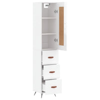 Thumbnail for Highboard Hochglanz-Weiß 34,5x34x180 cm Holzwerkstoff