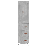 Thumbnail for Highboard Betongrau 34,5x34x180 cm Holzwerkstoff