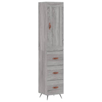 Thumbnail for Highboard Grau Sonoma 34,5x34x180 cm Holzwerkstoff