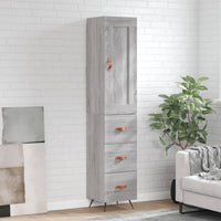 Thumbnail for Highboard Grau Sonoma 34,5x34x180 cm Holzwerkstoff