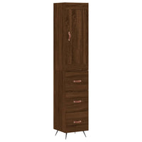 Thumbnail for Highboard Braun Eichen-Optik 34,5x34x180 cm Holzwerkstoff