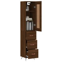 Thumbnail for Highboard Braun Eichen-Optik 34,5x34x180 cm Holzwerkstoff