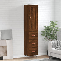 Thumbnail for Highboard Braun Eichen-Optik 34,5x34x180 cm Holzwerkstoff