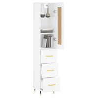Thumbnail for Highboard Weiß 34,5x34x180 cm Holzwerkstoff