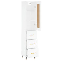 Thumbnail for Highboard Weiß 34,5x34x180 cm Holzwerkstoff