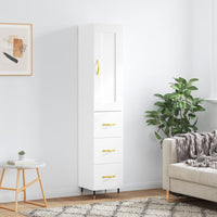 Thumbnail for Highboard Weiß 34,5x34x180 cm Holzwerkstoff