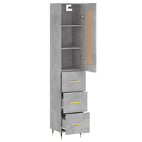 Thumbnail for Highboard Betongrau 34,5x34x180 cm Holzwerkstoff