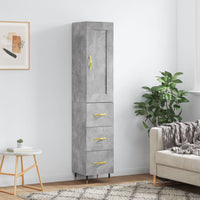 Thumbnail for Highboard Betongrau 34,5x34x180 cm Holzwerkstoff