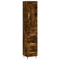 Thumbnail for Highboard Räuchereiche 34,5x34x180 cm Holzwerkstoff