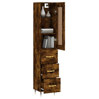 Thumbnail for Highboard Räuchereiche 34,5x34x180 cm Holzwerkstoff