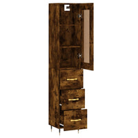 Thumbnail for Highboard Räuchereiche 34,5x34x180 cm Holzwerkstoff