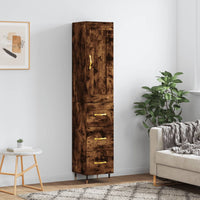 Thumbnail for Highboard Räuchereiche 34,5x34x180 cm Holzwerkstoff
