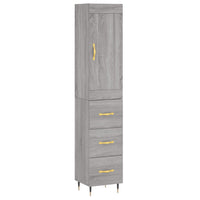 Thumbnail for Highboard Grau Sonoma 34,5x34x180 cm Holzwerkstoff