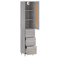Thumbnail for Highboard Grau Sonoma 34,5x34x180 cm Holzwerkstoff