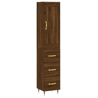 Thumbnail for Highboard Braun Eichen-Optik 34,5x34x180 cm Holzwerkstoff