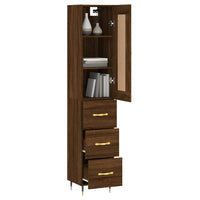 Thumbnail for Highboard Braun Eichen-Optik 34,5x34x180 cm Holzwerkstoff