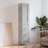 Thumbnail for Highboard Betongrau 34,5x34x180 cm Holzwerkstoff