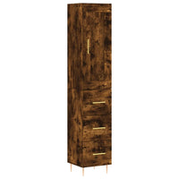 Thumbnail for Highboard Räuchereiche 34,5x34x180 cm Holzwerkstoff