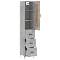 Thumbnail for Highboard Betongrau 34,5x34x180 cm Holzwerkstoff