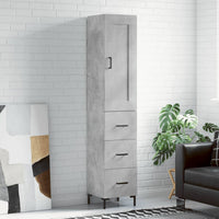 Thumbnail for Highboard Betongrau 34,5x34x180 cm Holzwerkstoff