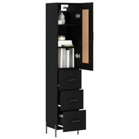Thumbnail for Highboard Schwarz 34,5x34x180 cm Holzwerkstoff