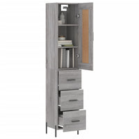 Thumbnail for Highboard Grau Sonoma 34,5x34x180 cm Holzwerkstoff