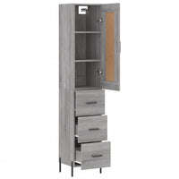Thumbnail for Highboard Grau Sonoma 34,5x34x180 cm Holzwerkstoff