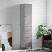 Thumbnail for Highboard Grau Sonoma 34,5x34x180 cm Holzwerkstoff