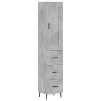 Thumbnail for Highboard Betongrau 34,5x34x180 cm Holzwerkstoff