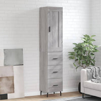 Thumbnail for Highboard Grau Sonoma 34,5x34x180 cm Holzwerkstoff