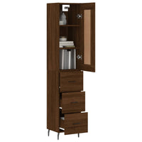 Thumbnail for Highboard Braun Eichen-Optik 34,5x34x180 cm Holzwerkstoff