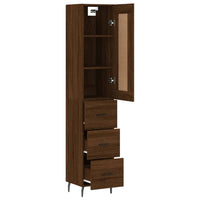 Thumbnail for Highboard Braun Eichen-Optik 34,5x34x180 cm Holzwerkstoff