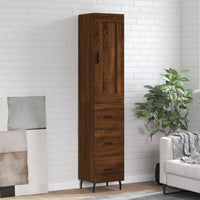 Thumbnail for Highboard Braun Eichen-Optik 34,5x34x180 cm Holzwerkstoff