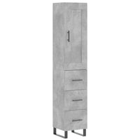 Thumbnail for Highboard Betongrau 34,5x34x180 cm Holzwerkstoff
