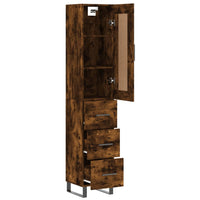 Thumbnail for Highboard Räuchereiche 34,5x34x180 cm Holzwerkstoff