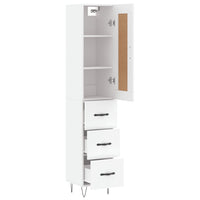 Thumbnail for Highboard Weiß 34,5x34x180 cm Holzwerkstoff