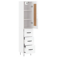Thumbnail for Highboard Hochglanz-Weiß 34,5x34x180 cm Holzwerkstoff