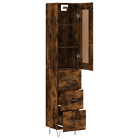 Thumbnail for Highboard Räuchereiche 34,5x34x180 cm Holzwerkstoff