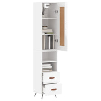 Thumbnail for Highboard Hochglanz-Weiß 34,5x34x180 cm Holzwerkstoff