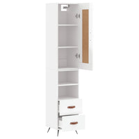 Thumbnail for Highboard Hochglanz-Weiß 34,5x34x180 cm Holzwerkstoff